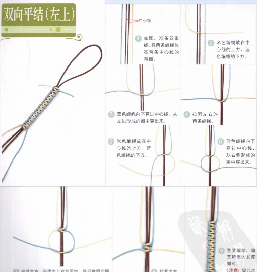 史上最全的手绳手链基本编法(最简单的手链编法细绳)图27