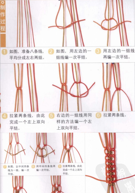 史上最全的手绳手链基本编法(最简单的手链编法细绳)图28