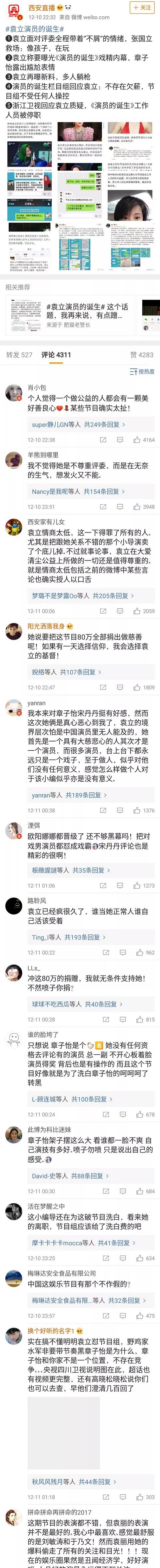 袁立声讨《演员的诞生》，由此可见娱乐圈的一些不为人知的黑幕对此大家有何看法图2