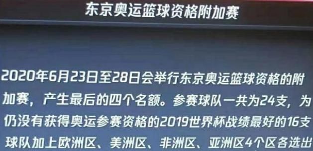 中国男篮本届世界杯没有获得明年奥运会直通资格，接下来的落选赛出线几率多大图2